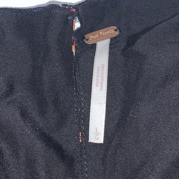 FREE People Two Faces Black Floral Mini  Dress Size Large - Picture 9 of 14